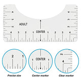 T-Shirt Alignment Ruler Heat Resistant Tape 10mm X 33m 108ft, PTFE Teflon Transfer Sheet 16 x 20" - 4 Rulers, 2 Rolls Heat Resistant Tape, 3 Packs ReArt