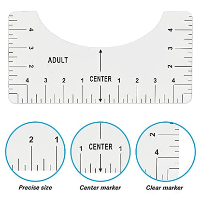 T-Shirt Alignment Ruler Heat Resistant Tape 10mm X 33m 108ft, PTFE Teflon Transfer Sheet 16 x 20" - 4 Rulers, 2 Rolls Heat Resistant Tape, 3 Packs - WoodArtSupply