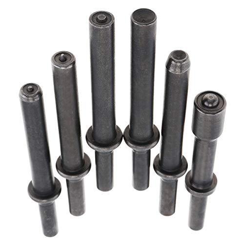 7 Pcs Air Hammer Rivet Bit Set, Dele 0.401 Shank Smoothing Pneumatic Air Rivet Hammer Tools Kit With Spring dele