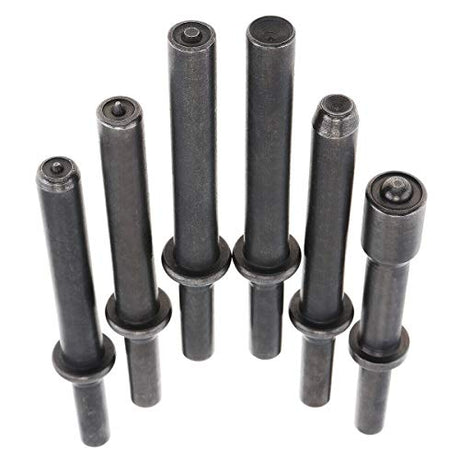 7 Pcs Air Hammer Rivet Bit Set, Dele 0.401 Shank Smoothing Pneumatic Air Rivet Hammer Tools Kit With Spring dele