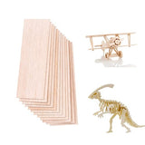 iUoczi12 Pack Balsa Wood Sheets 1/16 x 4 x 12 Inch Natural Wood Color Unfinished Wood for DIY Crafts Make Models of House Airplane Ship Boat DIY iUoczi