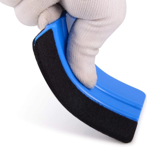 Zanch Felt Squeegee for Vinyl,Plastic Felt Edge Vinyl Squeegee,Graphic Decal Scraper Applicator Tool,Window Tint Squeegee with Black Fabric Felt Edge Zanch