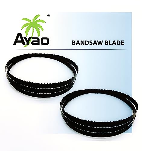 AYAO 2 Pack, 59-1/2-Inch X 3/8-Inch X 12TPI Bandsaw Blades to Fit Ryobi, B&D, Craftsman, Tradesman, Pro-Tech, Collins Skil and Wen BA3959 9" Band AYAO