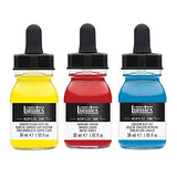 Liquitex Professional Acrylic Ink, 1-oz (30ml), Essential Color Set, Set of 3 Liquitex