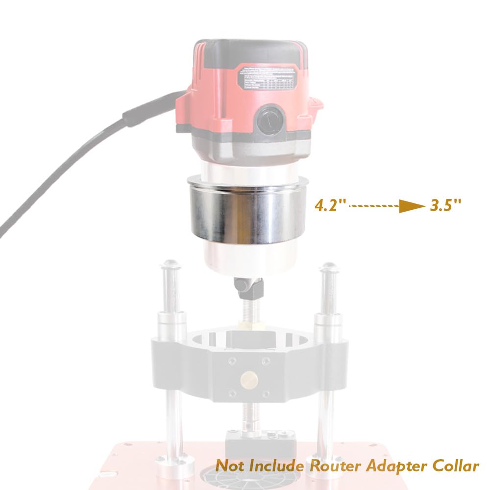 Router Lift Systems for 4.2" Diameter Motors, 9-1/4'' x 11-3/4'' Plate 5-Piece Insert Ring Kit