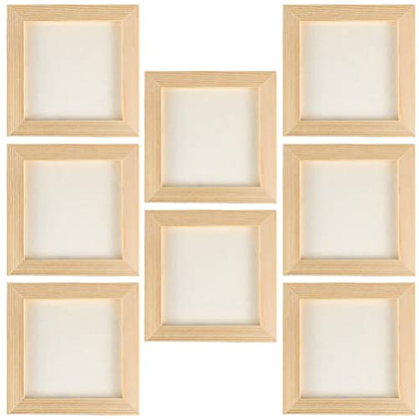 Toddmomy 8 pcs Clay Picture Frame Photo Frame Clay Blank Picture Frame Wood Painting Frame Unfinished Wood Frames Wooden Picture Frames DIY Clay Toddmomy