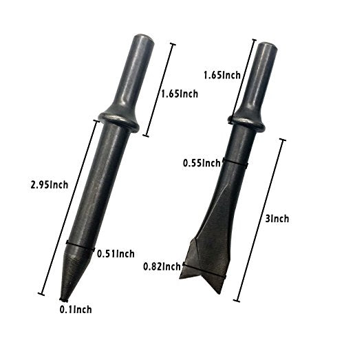 GreatBba 9 Piece Pneumatic Chisel Air Hammer Punch Chipping Bits Set GreatBba