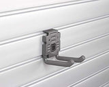 HandiWall 4" Double Hook with Locking Bracket for Tool Storage on Garage Slatwall Panels (case of 6) GUSATOLAS