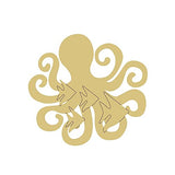 Octopus Design by Lines Unfinished Wood Cutout Aquatic Door Hanger MDF Shape Canvas Style 2 Art 1 Diverse Woodworking