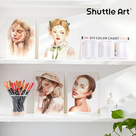 Shuttle Art 36 Skin Tone Colored Pencils, Colored Pencils for Adult Coloring, Soft Core Color Pencils, Coloring Pencils for Adults Kids Artists Shuttle Art