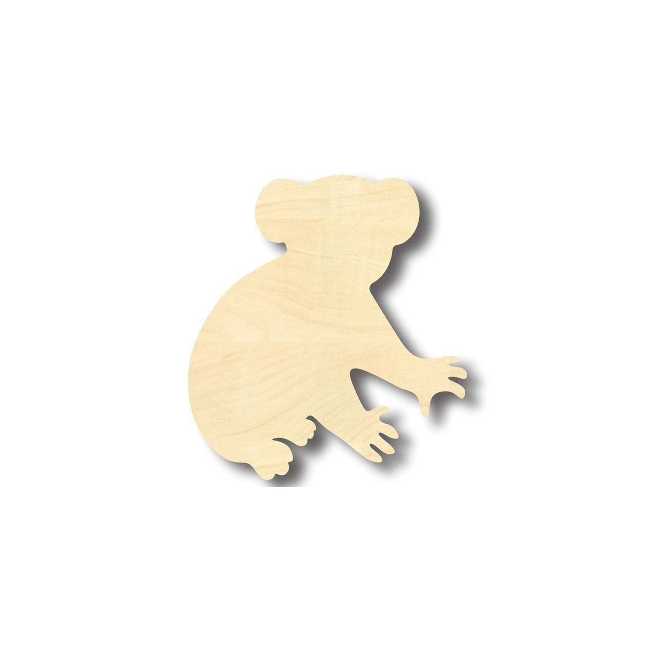 Unfinished Wood Koala Bear Shape - Animal - Craft - up to 24" DIY 5" / 1/4" 24 Hour Crafts