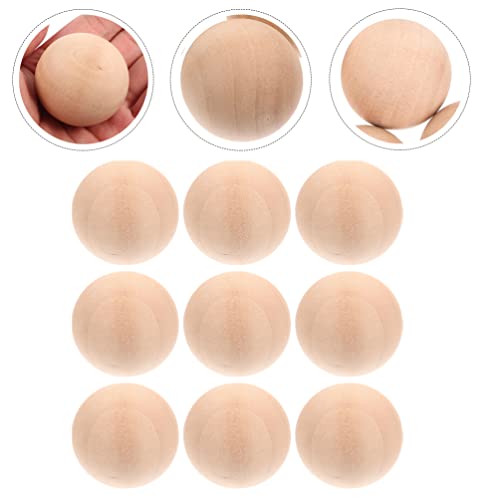 Operitacx 10pcs Wooden Ball Craft for Kids Natural Craft Balls Unfinished Wood Spheres Gse Bingo Balls Only Hardwood Balls Small Wood Balls Bingo Operitacx