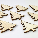 ALL SIZES BULK (12pc to 100pc) Unfinished Wood Laser Cutout Christmas Pine Tree Dangle Earring Jewelry Blanks Shape Crafts Made in Texas Texan Wood Crafts