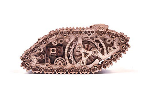 Wood Trick Steam Tank Mechanical 3D Wooden Puzzle Kit for All Ages - Moves Up to 8 ft Wood Trick