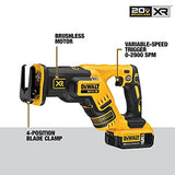DEWALT 20V MAX XR Compact Reciprocating Saw, 5.0-Amp Hour, Cordless (DCS367P1) DEWALT