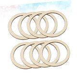 SEWACC 50pcs Natural Wood Frame Wood Decor Rustic Decor Bamboo Hoops for Crafts Flat Wreath Form Wooden Circles DIY Craft Decor Ring Dreamcatcher SEWACC