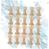 COHEALI 300 Pcs Wooden Thread Spools Crafts Sewing Wooden Spool Empty Thread Spools Yarn Bobbins Wood Spools Weaving Bobbins Embroidery Kit COHEALI