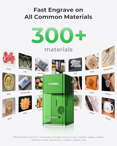 xTool F1 2-in-1 Dual Laser Engraver with Slide Extension, Rotary Extension and Air Purifier, Lightning Speed Portable Fiber Laser Engraver for Metal xTool