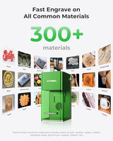 xTool F1 2-in-1 Dual Laser Engraver with Slide Extension, Rotary Extension and Air Purifier, Lightning Speed Portable Fiber Laser Engraver for Metal xTool