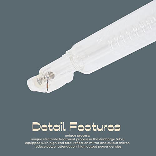 Doppy CO2 60W Laser Tube Length 1000mm with Metal Head (Peak 65W) with Coating for Laser Cutter Laser Engraving Cutting Machine - WoodArtSupply