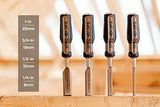 Spec Ops Tools Wood Chisel Set with High-Carbon Steel Blades, Shock-Absorbing Grip, 4-Piece, 3% Donated to Veterans Spec Ops