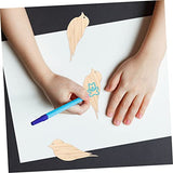 FUNOMOCYA 6pcs Blank Bamboo Bookmark DIY Craft Bookmark Tag Blank Cardstock Bookmarks Unfinished Bookmarkers DIY Blank Bookmarks Present Labels Book FUNOMOCYA