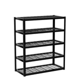 REIBII 48''W Garage Shelving Heavy Duty Loads 2500LBS Garage Storage Shelves Heavy Duty Shelving 5 Tier Adjustable Metal Shelving for Garage Storage REIBII