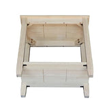 IC International Concepts Solano Accent Table, 24 in W x 14 in D x 25 in H, Unfinished IC International Concepts