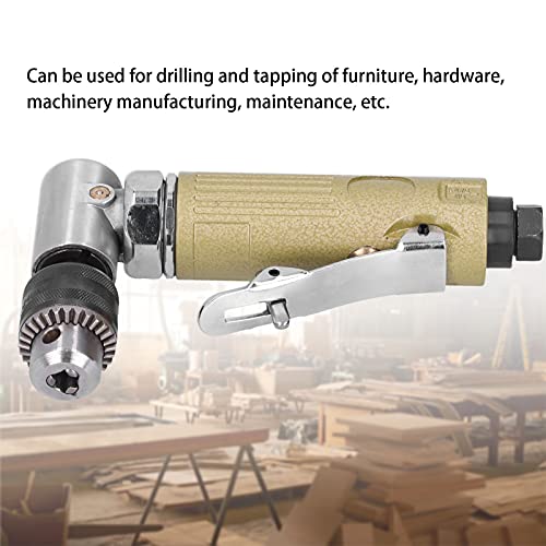 Pneumatic Drill, 90 Degrees Elbow Air Drill, Powerful Angle Drilling Machine for Polishing Grinding Drilling Screwing ViaGasaFamido