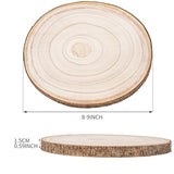 Natural Round Wood Slices 8 Pack 8-9 inches Unfinished Wood kit Circles DIY Crafts Wood Ornament Discs FORACKS