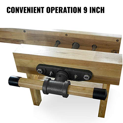 VEVOR Wood Vise 9 Inch Woodworking Vise, Heavy-Duty Steel and Cast Iron Workbench Vise, Easy-to-operate Front Vise, Durable Woodworking Bench Vise - WoodArtSupply