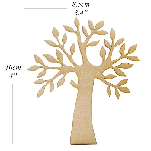 Summer-Ray 15pcs Wooden Silhouette Tree Wooden Craft Piece 4" Summer-Ray.com