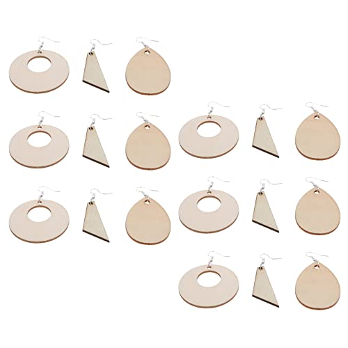 MILISTEN 1 Set Wooden Blank Earrings Wood Stud Earrings Unfinished Wooden Earrings Blanks Wooden Dangle Pendants Material erings Wood Earrings Milisten