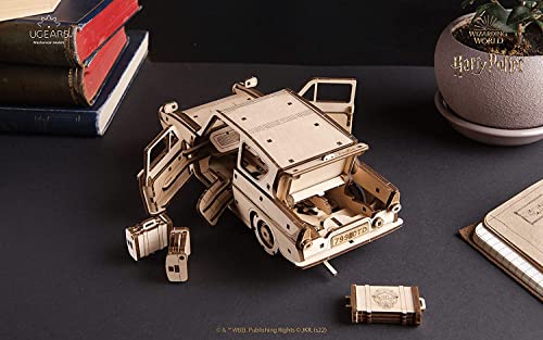 UGEARS Harry Potter Flying Ford Anglia Model Car Kit – 3D Puzzles for Adults to Build Cars Model Building Wooden Puzzle Craft Kit - Car Model DIY Kit UGEARS