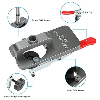 KKUYT 35mm Concealed Hinge Jig, Accurate Locking Hinge Drilling Jig Hole Guide Hole Puncher Locator Woodworking Tool for Door Cabinets Hinges - WoodArtSupply