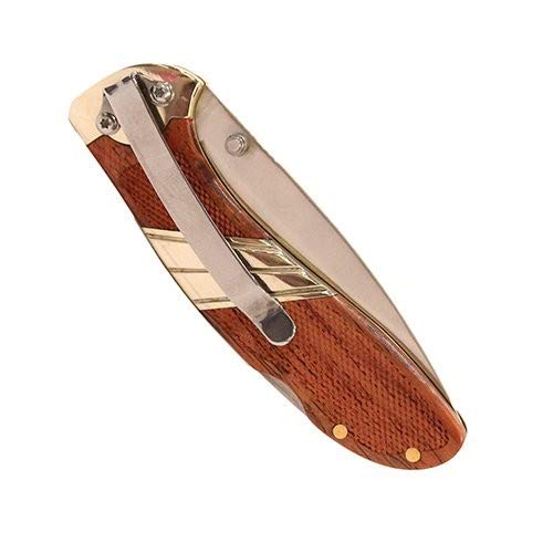 Old Timer 31OT Medium Lockback 6.5in High Carbon S.S. Folding Pocket Knife with 2.9in Drop Point Blade and Wood Handle for Hunting, Whittling, Old Timer