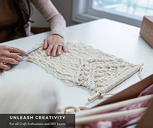 Bochiknot Macrame Kit for Adult Beginners - Art & Craft Macrame DIY Kit for Adults & Kids - Boho Macrame Home Wall Hanging Décor Bochiknot