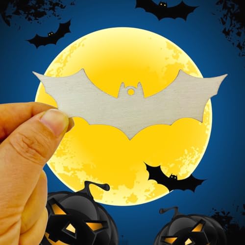 30pcs Unfinished Halloween Bat Wood DIY Crafts Cutouts Wooden Bat Shaped Hanging Ornaments for Halloween Party Haunted House Decorations JEKEJIAJIU