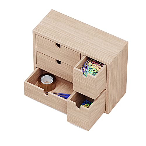 brightmaison Small Multi Purpose Desktop Organizer Caddy with 5 Drawers Storage Cabinet Box