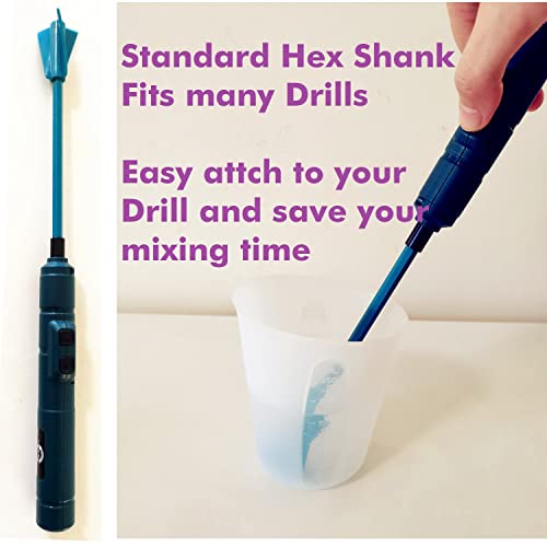 Resin Mixer Paddles,12 PCS Drill Mixing Attachment,Reusable Paint Mixer for Drill, epoxy drill paddles drill mixer Drill Attachment Resin Molds RF REENFAYA