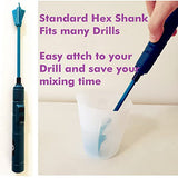 Resin Mixer Paddles,12 PCS Drill Mixing Attachment,Reusable Paint Mixer for Drill, epoxy drill paddles drill mixer Drill Attachment Resin Molds RF REENFAYA