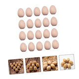 COHEALI 60 pcs Easter Eggs Unfinished Wooden Eggs White Wooden Eggs Unfinished Unpainted Wooden Eggs Wooden Hen Eggs Wood Eggs for Crafts Paint kit COHEALI