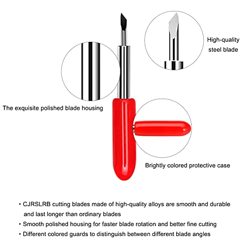 CJRSLRB 60Pcs Replacement Cutting Blades for Cricut Explore Air 2 /Air 3/Maker/Maker 3/Expression, 45 Degree Standard Fine Point Blade for Most Vinyl - WoodArtSupply