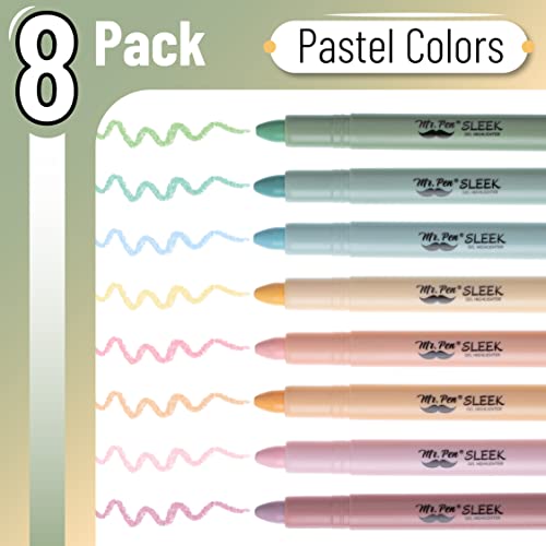 Mr. Pen- Gel Highlighter, 8 Pack, Pastel Colors, No Bleed, Markers for Bibles Mr. Pen