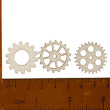 hobbyhub 100 Pcs Wooden Gear Wheels Decoration,Mixed Style Unfinished Blank Wooden Pieces for Making DIY Crafts hobbyhub