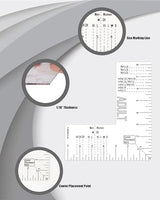Karpoulra Tshirt Ruler Guide for Vinyl Alignment - Left Chest, T Shirt Ruler Alignment Tool Placement for Embroidery Heat Press Printing (Adult Men Karpoulra