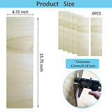 Unfinished Wood Sign Blank Rectangle Hanging Wooden Plaque DIY Craft Project Wood Sign with Rope Door Wall Art (15.7 x 4.7 x 0.2 in, 6-Pack) YOUFU