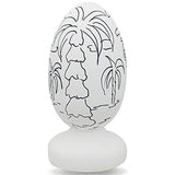 BestPysanky Monkey Eating Bananas Wooden Figurine Unfinished Easter Egg DIY Craft BestPysanky