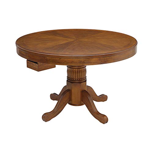 Coaster Home Furnishings Turk 3-in-1 Round Pedestal Game Table Tobacco Coaster Home Furnishings