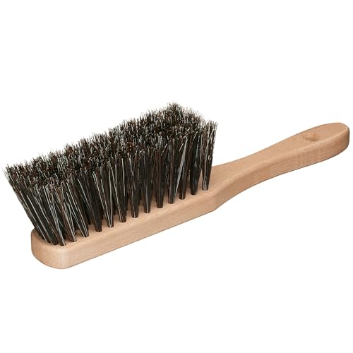11.2" Hand Broom Soft Bristles Cleaning Brush, Dusting Brush with Wooden Handle, Handheld Car Broom, Small Counter Dust Brush, Bench Brush, Clothes Harrison Greys